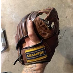 Champro MVP-700 11.5 Brown Leather Baseball Glove Finger Right Hand. Fixed Price $28.00.