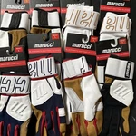 8-2025-MARUCCI MBG2BKSMFW V2 Blacksmith Batting Gloves Adult-lg,white Black, Tan. Fixed Price $480.00.