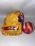 Vintage Kids Disney Donald Duck Left Hand Baseball Glove / Mitt & Soft. Fixed Price $32.20.