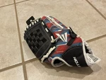 Easton Moxie Baseball Glove Right Hand Throw 11" Basket Web Red White Blue. Fixed Price $39.95.