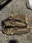 Rawlings RL120C Baseball Glove Leather Shell Brown & Black Left Hand. Fixed Price $25.00.