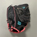 Wilson A0311 11.5" Girls Left-hand Throw Softball Glove Leather Black/pink Usssa. Fixed Price $24.95.