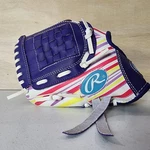 Rawlings Storm Basket Web 10 Inch Youth Baseball Glove Right Hand White Purple. Fixed Price $16.88.