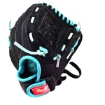 Rawlings Savage Youth Baseball Glove Rht S10NB Black Blue Beginner. Fixed Price $22.25.