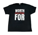 Adult Port & Company Xl Black Short Sleeve Worth Fighting For Tee Shirt. Fixed Price $10.00.