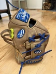 Rawlings Gold Glove Elite GGE1151CRR 11.5 Rht Royal Blue Laces. Fixed Price $89.95.