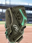 Rawlings Storm Softball Glove ST1100FPM 11" Grey W/ Teal Leather Shell Lht. Fixed Price $34.95.