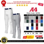 A4 N6162 Mens 100% Polyester Pro Style Open Bottom Baggy Cut Baseball Pants. Fixed Price $27.23.