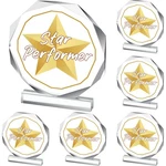 6 Pcs Trophy 4.72 X Inches Acrylic Plaques Awards For Kids .... Fixed Price $45.39.