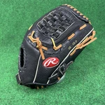 Rawlings RBG36BW Black Leather 12.5" Baseball Softball Glove Mitt Rht. Fixed Price $22.95.