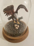 Franklin Mint Ronald Van Ruyckevelt Guardian Of The Nest Eagle Belljar Sculpture. Fixed Price $30.00.