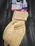 2026-FRANKLIN Powerstrap Infinite Series Batting Gloves Yellow- Youth Medium. Fixed Price $45.00.