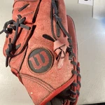 Wilson A450 Glove For Right Hander New &a Baseball- Orange/ Red Color 11 Inch. Fixed Price $39.27.