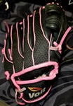 Voit 10" 76400 Baseball Kids Glove - Black With Pink Trim For Left Hand. Fixed Price $9.00.