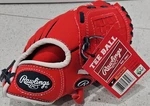 Rawlings PL90SN 9" Leather Tee Baseball Glove Basket-web Right Hand Throw. Fixed Price $13.00.