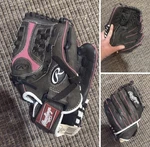 Rawlings Storm 11 Infield Softball Gloves Youth Black Original Leather. Fixed Price $21.99.