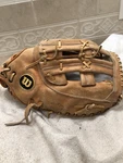 Wilson A9884 13.75 Broken In Baseball Softball First Mitt Right Hand Throw. Fixed Price $100.00.
