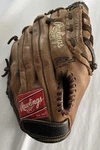 Rawlings PP110BF Fastback Model Baseball Glove Inch Brown Leather Basket Web. Fixed Price $18.00.