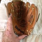 Wilson A2460 Baseball Glove - Barry Bonds Good Shape 10 1/2" Rht. Fixed Price $10.00.