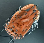 Wilson T-ball Glove: 9" AO300; Barry Larkin; Used (if At All) Only Once-no Marks. Fixed Price $13.50.