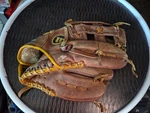 Wilson A2950 George Brett 11 Baseball Glove Right Throw Nylon Stitched. Fixed Price $39.99.