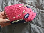Rawlings Pink Purple Childs Right Handed Glove Girls Softball Euc. Fixed Price $16.00.