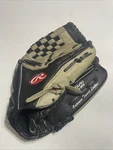 Rawlings Fastback Baseball Glove RBG40 13 1/2 Rht Black & Gray Leather. Fixed Price $23.97.
