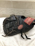 Rawlings H115FBM Boys Black Broken-in 11.5 Baseball First Mitt Left Throw. Fixed Price $100.00.