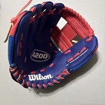 Wilson A200 Position T-ball 10 Inch Glove Red And Blue 2-6 Year Olds. Fixed Price $15.00.