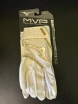 Mizuno Mvp Adult Baseball Batting Glove White Gold Small New. Fixed Price $19.95.