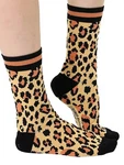 Cheetah Print Women's Crew Socks Bamboo 9-11 Living Royal Novelty Fashion New. Fixed Price $10.49.