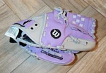 Wilson A0200 Cat Osterman T-ball 10" Glove, Rht, Purple/silver, Youth. Fixed Price $13.50.
