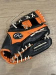 Rawlings PL110NO - Youth 11" Player Series Rht Baseball Glove Orange Black. Fixed Price $19.99.