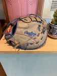 Rawlings SPL115FF 12.75 Leather Baseball Glove Basket Web Left Handed. Fixed Price $35.00.