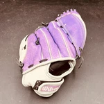 Wilson A0440 CT10 Baseball/t-ball Glove Leather Rht 10" Lavender/gray A22. Fixed Price $19.95.
