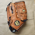 Wilson 13" A2506 Xl Lht Aztec Leather Glove, Softball-oversized Pocket. Fixed Price $22.49.