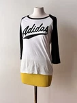 Nwot Adidas Women's Graphic Raglan Baseball Tee Black White Size. Fixed Price $19.99.