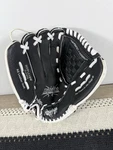 Rawlings HFP125BW Baseball Glove 12.5" Left-handed Thrower Black White Leather. Fixed Price $29.99.