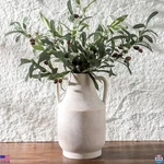 11" Tall Ceramic Flower Vase With Handles, Rustic Terracotta Home Decor. Fixed Price $46.10.