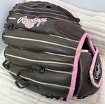 Rawlings Fast Pitch Softball Glove WFP120 12-INCH Brown/pink Leatherused. Fixed Price $9.95.