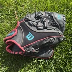 Wilson A440 Flash 11.5" Fast Pitch Softball Glove Leather Black /pink & Blue. Fixed Price $24.99.