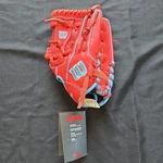Wilson 2025 A500 Red/blue/white 11.50" Baseball Glove WBW102540115. Fixed Price $35.00.