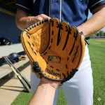 Wilson A2481 Mlb Series 11" Baseball Glove Leather Rht Tan Black Basket Web. Fixed Price $26.25.