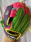 Franklin Tee Ball Glove 22814L Pink/purple/green Mesh Mitt 9 1/2 Inch, Lht. Fixed Price $20.00.