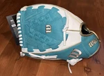 Wilson A500 Siren 12.5 Fastpitch Softball Glove Teal White Leather New. Fixed Price $55.00.