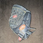 Rawlings PM1250B 12.5" Leather Baseball Glove Left Hand Throw Black Basket Web. Fixed Price $22.99.