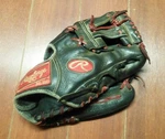 Official Rawlings Baseball Glove G1102PT Black Leather Mitt. Fixed Price $125.00.