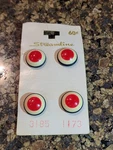 4 Vintage Mcm Streamline Ivory, Red And Black Shank Buttons Original Card. Fixed Price $6.99.