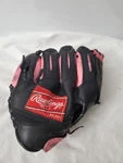 Rawlings Girls Pink Black Baseball Glove LS95P 1/2INCH Rht. Fixed Price $14.95.