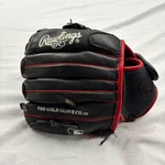 Rawlings 11" Baseball Glove Black Leather Gold Right Handed MPL110FL. Fixed Price $30.00.